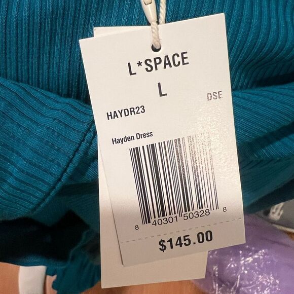 NWT L Space Hayden dress women's size large long with side slit - Picture 15 of 16